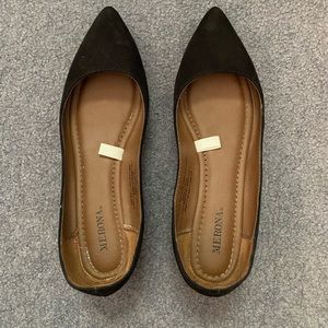 Suede like Black Pointy Flats